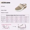 Kapcia Air Cushion Slip-On Women Women Walking Buty ortopedyczne Damowe Platforma Platforma Mules MESH Lekkie kapcie Wedge Sneaker 230419