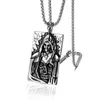 Chains SECRET BOYS Gothic Wizard Cross Necklace Retro Fashion Accessories Personality Ghost Skull Male Hip Hop Jewelry