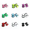 Orecchini a bottone 2PCS 8mm Fashion Fake Ear Plug Cheater Tunnels Barbell Studs Gioielli per il corpo anallergici Uomo Donna