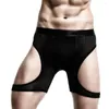 Unterhose Männer Aushöhlen Boxershorts Männliche Sport Shorts Sexy Unterwäsche Anti-Abrasive Beinausschnitt Verlängerungshose Atmungsaktiv