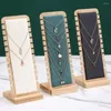 Sacchetti per gioielli Collana in legno di bambù Supporto per espositore Supporto per bracciale Supporto per collane Cavalletto