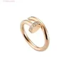 Luxury Designer Nail Ring Women Jewelry Love Zircon Stainless Steel Alloy Gold-plated Process Fashion Accessories Never Fade Not Allergic Store