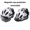 Helmets de ciclismo Ultralight Cycling Safety Casco de motocicleta al aire libre Casco de bicicleta Lente extraíble Visor Visor de montaña Helmets P230419