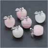 Colares pendentes de pingente esculpido no atacado Cryartz Crystal Apple Paperweight Decoration for Christmas Birthday Presents Drop Dhz4l