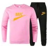 New Spring Autumn Men Tracksuit 2 Pieces Set Sweatshirt Sweatpants men Casual Sports Jogging Hip-hop Clothing