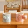 Mugs Creative Handmade Heart Pearl Pink Blue White Ceramic For Coffee Tea Milk Water Home Kitchen Office Drinkware Elegant Gifts