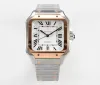 U1 TOP AAA Luksusowy automatyczny zegarek mechaniczny 100xl kalendarz stali nierdzewnej Santo Santo Sapphire Montres de ultra cienkie wodoodporne szafirowe skóra WSSA