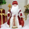 Julleksak levererar 50 cm jultomten snö jungfru godis hink med musik förvaring väska plysch docka jul dekoration gåvor år prydnader dekor 231118