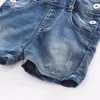 Salopette 9M-10T Bébé D'été Jeans Salopette Infant Shorts Toddlers Enfants Denim Barboteuses Bébé Garçons Filles Courte Combinaison Enfants Vêtements 230419