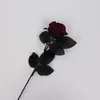 Decorative Flowers Gothic Black Rose Artificial Flower Simulation Wedding Decoration Home Decor Roses Po Props Valentine Gift