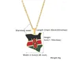 Pendant Necklaces Vintage African Kenya Map Necklace For Women Enamel Flag Chain Stainless Steel Jewelry Gift Collier