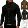 Camisolas masculinas Mindygoo alta qualidade por atacado personalizado casaco de malha gola grande botão euro-americano camisola masculina 231118