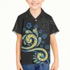 Men's Casual Shirts Polynesian Tribal Tongan Totem Tattoo Tonga Prints Children's Place Baby And Toddler Boys Short Sleeve Button Down