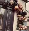 Palloncini di Halloween Kit ghirlanda ad arco Palloncini con stagnola teschio dorato Decorazione di Halloween Ragnatela Adesivi per pipistrelli 3D Decorazioni per feste horror T24092144