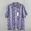 Casual shirts voor heren slangenpatroon wacko maria shirt mannen vrouwen bruin paars wit Hawaii strand