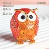 Arts and Crafts Enamel Color Jewelry Box Creative Home Decoration Gift Cute Owl Ornament 231118