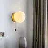 Стеновая лампа Nordic Moon Ball Sconce Light Современная спальня спальня кровати дома атмосфера светодиода с выключателем