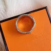 H ring voor vrouw ontwerper paar Vergulde 18K diamant T0P hoogste teller Geavanceerde materialen merk ontwerper luxe sieraden verjaardagscadeau met doos