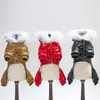 Vêtements de chien hiver vêtements pour animaux de compagnie chaud manteau en peluche veste quatre jambes combinaison chiot petit costume tenue Ropa Perro 231118