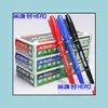 Painting Pens Hero Hook Line Pen Waterproof Colorfast Cd Marker 2 Heads Oily Art Ding Wtitting Red Blue Black Drop Delivery Office S Dhjvi