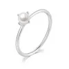 Mini Imitatie Parel Dunne Ring Voor Vrouwen Minimalistische Slanke Vinger Sierlijke Ring Accessoires Goud Kleur Sieraden Cadeau Voor Meisjes KBR010 Mode-sieraden Ringen Hoge Kwaliteit