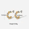 Stud Earrings 5 Pairs Stainless Steel Twist Twine Mixed Gold Silver Color Trendy Geometric Fashion Huggie Jewelry For Women