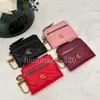 Femmes porte-cartes porte-clés haute qualité en cuir véritable avec métal classique femmes fermeture éclair portefeuille porte-monnaie sacs à main accessoires