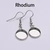 10st 10-25mm TRAY BEZEL CABOCHON EARRING HOOK TILL SETTA RUND PENDANT EAR BASE FUNKTIONER FÖR DIY GLASS CAMEO SMEEDKRITER