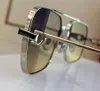 Gold Metal Dark Gray Square Sunglasses Men Designer Sunglasses Sonnenbrille Shades UV400 Eyewear with Box