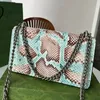 Ostrich Snakehead Bags Women Designer Handväskor Bambuhanter