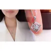 Solid Gold Natural Cluster Pendant Charm For Women 0.23Ct VS Diamond Bridal Wedding Necklace Jewelry