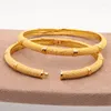 Bangle Simple Design 24K Bangles for Women Wedding Dubai Gold Jewelry Оптовые дизайнерские медные браслеты