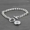 Brazalete 10 unids/lote pulsera de cadena grande fuerte de alta calidad con dije de botón de Metal de 18mm para broche de jengibre pesado