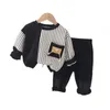 Bébé garçons vêtements ensembles printemps automne pull hauts pantalons 2Pc costume pour enfants enfants coton vêtements tenues décontractées 1-5T