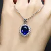 Pendant Necklaces Delicate And Lovely Crystal Emerald Necklace For Women Romantic Fashion Accessory Gift