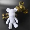 Figurines Dome Cameras DIY Painting Bear Manual Fluid Action Figures White Bear Doll Model Graffiti Figurine Toys Home Decoration Valentines Day Gift