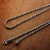 Kettingen 2,5 mm weven touw ketting puur 925 sterling zilveren Italiaanse diamant gesneden keten sieraden geschenk retro boeddha mantra initiaal