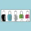 Dörrlås Säkerhetskod LAGE PALLOCK 4 Siffror Kombination Stål Keyed Padlocks Appd Travel Lock For Suitcases Bagage 5Colors Drop DHRI5