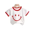 T-shirt 2023 Summer Girls T-shirt Camicie a maniche corte per bambini Cotton Boys Tees Camicetta per bambini Capispalla per bambini 1-8 anni R230828