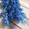 Decorative Flowers Artificial Plants Royal Blue Red Grey Winter Rime Home Garden Decorate