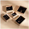 Jewelry Boxes Cardboard Paper Necklace Earrings Ring Storage Organizer Jewellry Gift Packaging Cases Drop Delivery Display Dh1Iy