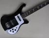 4 Strings Glossy Black Electric Bass Guitar with Rosewood Fingerboard 2 Pickups Can be Customized