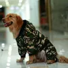 Cão vestuário camuflagem roupas inverno quente chique jumpsuit hoodie golden retriever cão casaco jaqueta para cães grandes ropa perro invierno 231118