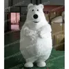 Costume de mascotte d'ours polaire d'Halloween, tenue de personnage de dessin animé, taille adulte, tenue d'anniversaire, de noël, de carnaval, robe fantaisie pour hommes et femmes