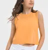 LU-50 oco para fora de volta malha regata roupas de yoga respirável secagem rápida roupas de ginásio feminino colete camisa de fitness