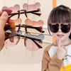 Sunglasses Cartoon Bear Kids Cute Fashion Children Rimless Sun Glasses Outdoors Beach Party Eyewear UV400 For Boys GirlsSunglasses