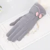 Cinco dedos Guantes Damas Invierno más terciopelo