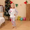 Bijpassende familie-outfits Jaarkleding Cartoon beer Print Nachtkleding Kerstpyjama Set Ouder-kind Baby Romper Kerstlook 231118