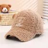 Casquettes de balle Doit 2023 Hiver Garçon Fille Casquette Baseball Ours Dessin Animé Enfant Agneau Fluff Épaissir Enfants Peakback Gorras