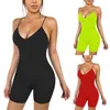 Women's Jumpsuits & Rompers Lady Playsuit Summer Sexy Women Sleeveless V-neck Jumpsuit Ladies Solid Color Womens ClothingWomen's